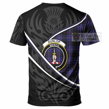 Dunlop Tartan Family Crest T-shirt Celtic Scottish Thistle Floral - Tartan Vibes Clothing