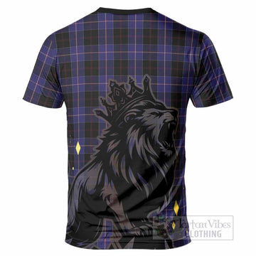Dunlop Tartan Family Crest T-Shirt Crowned Lion Roaring