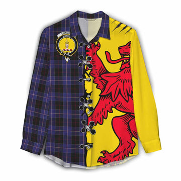 Dunlop Tartan Family Crest Women Casual Shirt Lion Rampant Honor