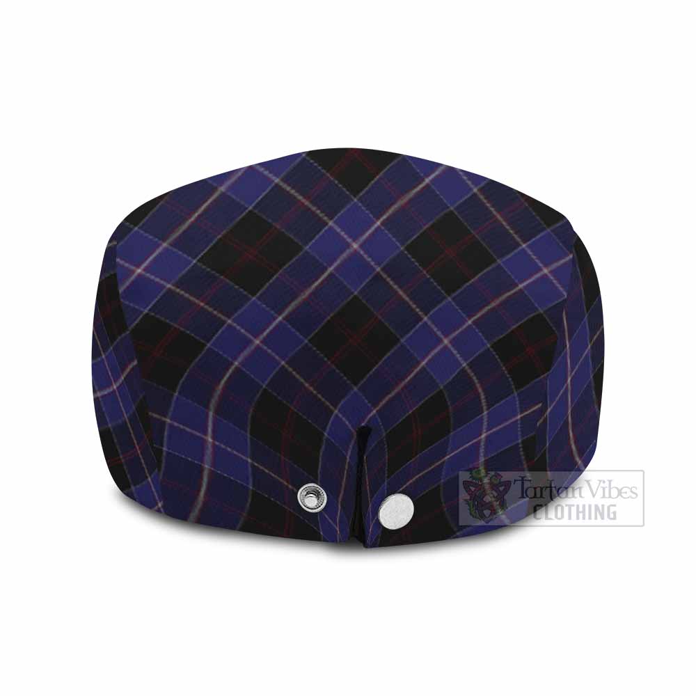 Dunlop Tartan Flat Cap, Jeff Cap Cross Style with Family Crest - Tartan Vibes Clothing