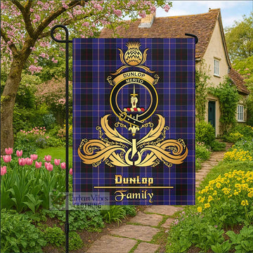 Dunlop Tartan Garden Flag with Highland Thistle Cherish Family Crest Style