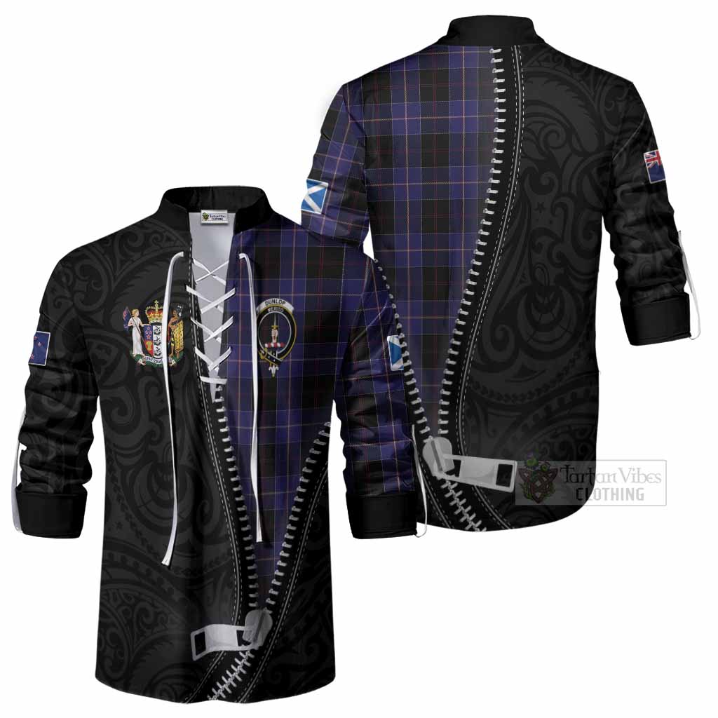 Dunlop Tartan Ghillie Shirt New Zealand Pattern Unique Zipper Stylized
