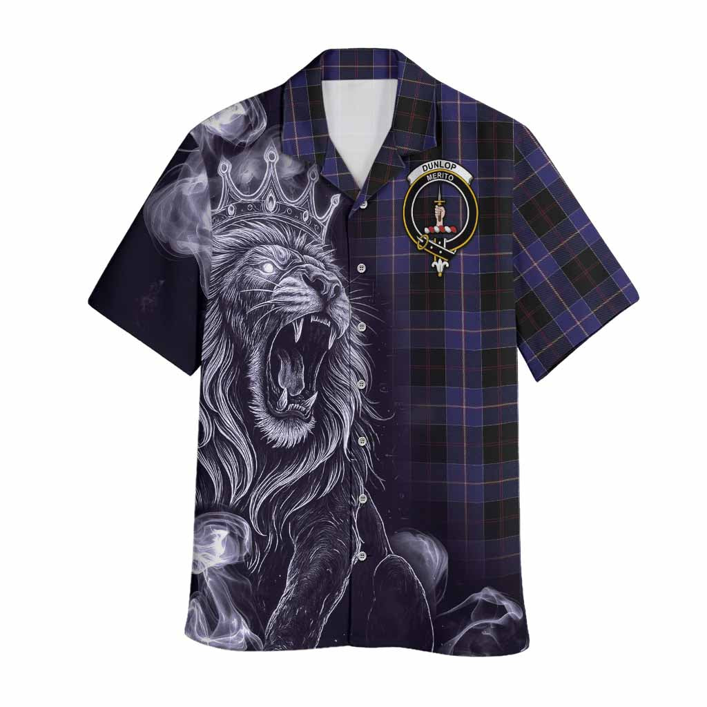 Dunlop Tartan Hawaiian Shirt Roaring Lion Heritage