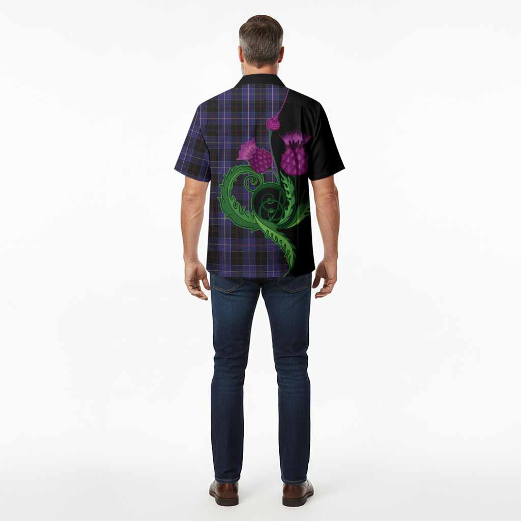 Dunlop Tartan Hawaiian Shirt Traditional Scottish Thistle