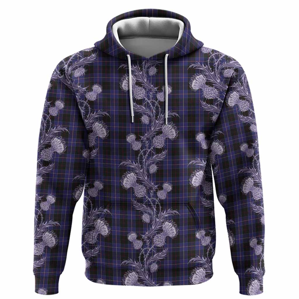 Dunlop Tartan Hoodie Seamless Scottish Thistle Flowers