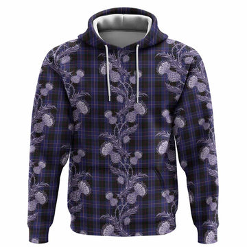 Dunlop Tartan Hoodie Seamless Scottish Thistle Flowers