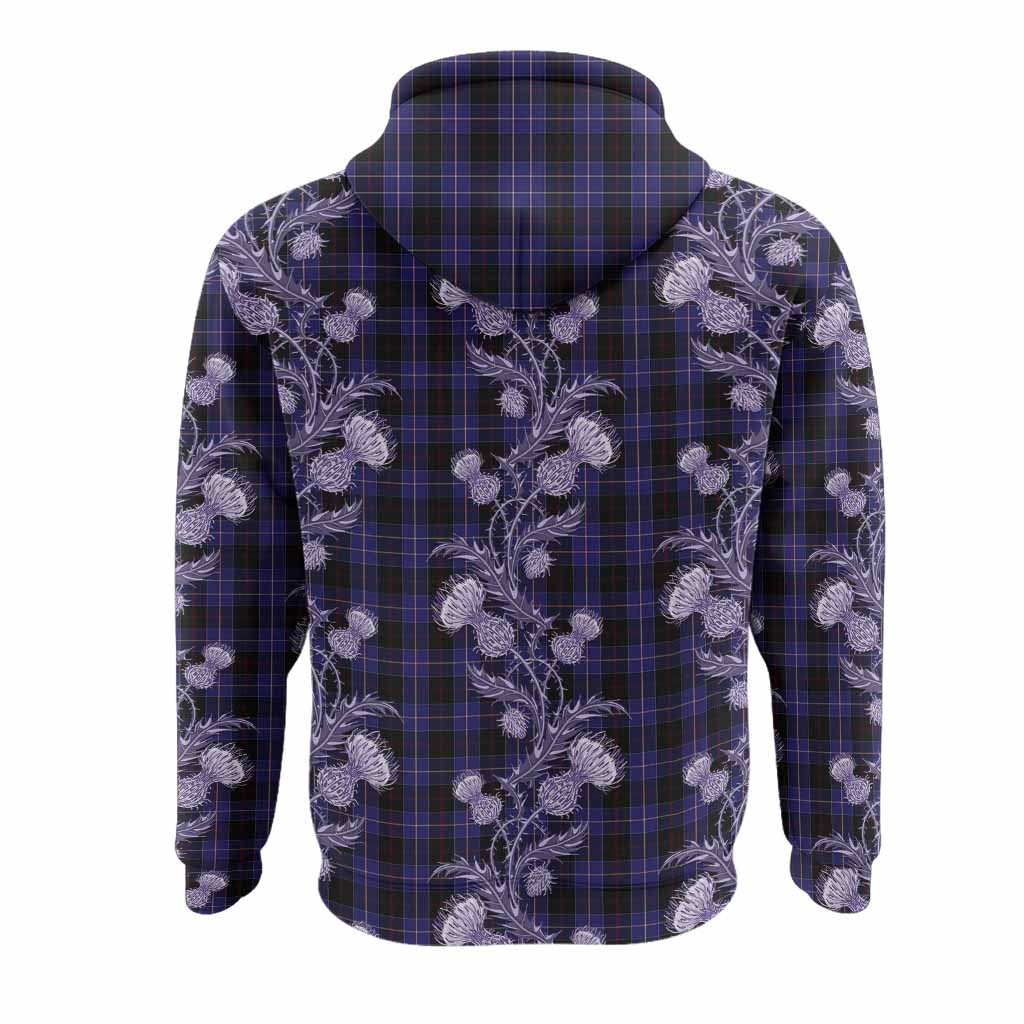Dunlop Tartan Hoodie Seamless Scottish Thistle Flowers