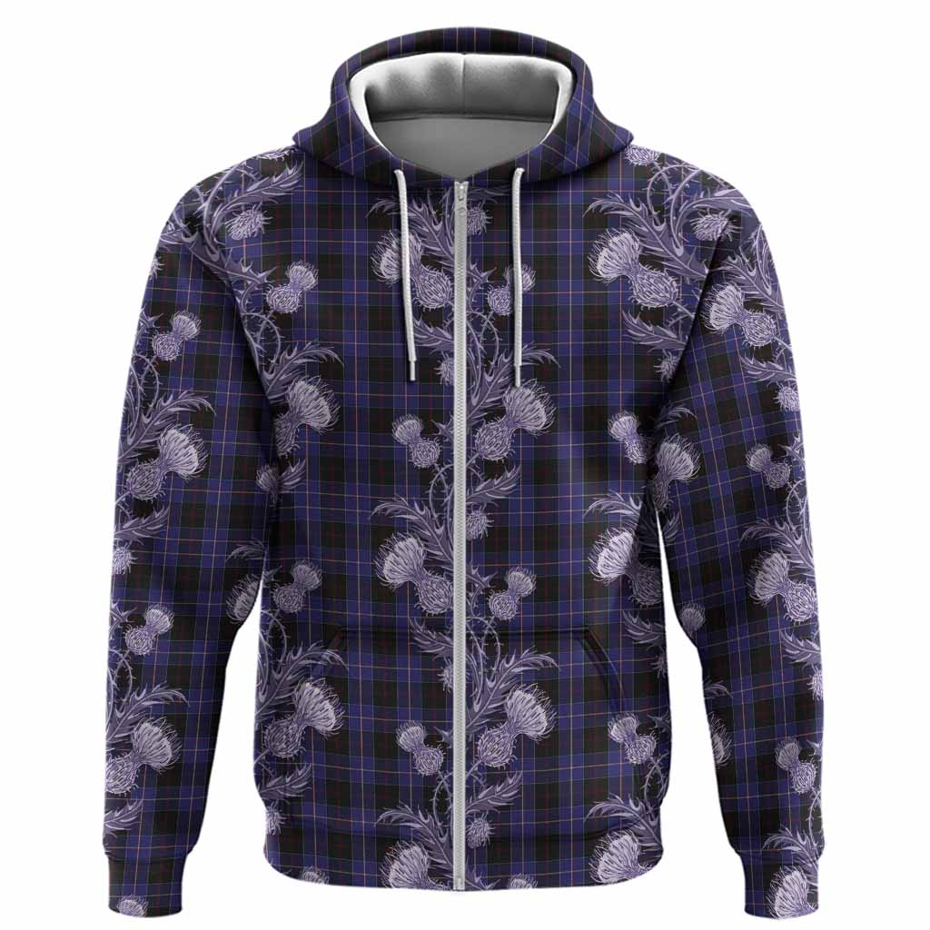 Dunlop Tartan Hoodie Seamless Scottish Thistle Flowers