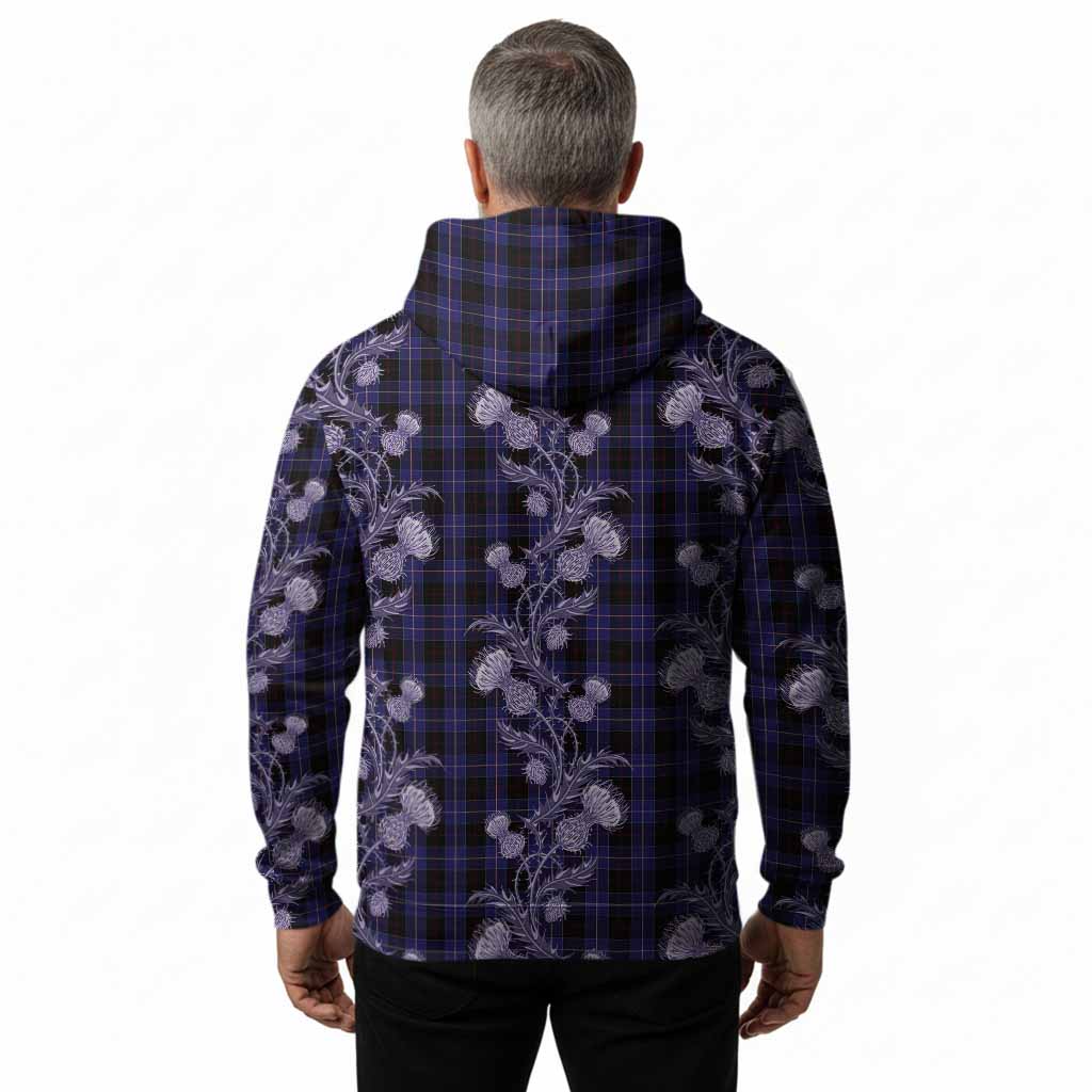 Dunlop Tartan Hoodie Seamless Scottish Thistle Flowers