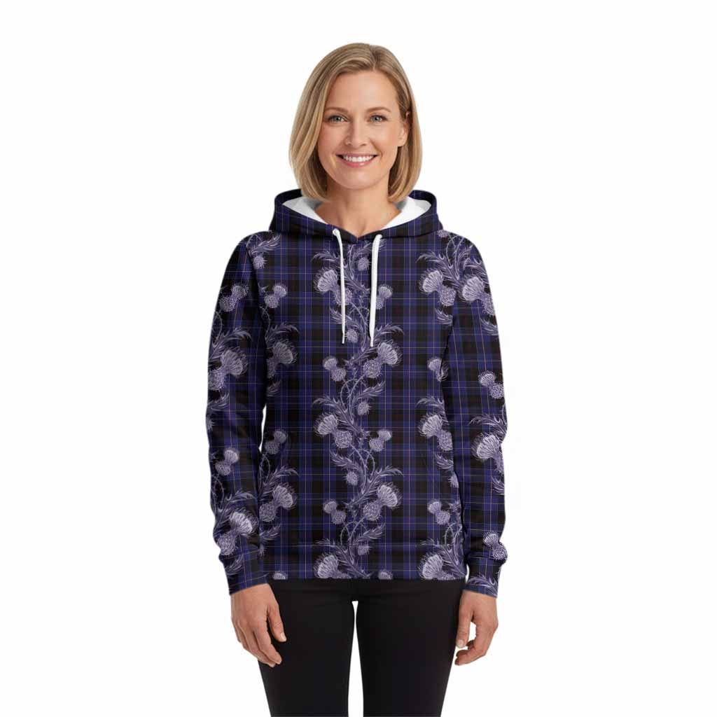 Dunlop Tartan Hoodie Seamless Scottish Thistle Flowers