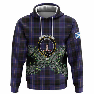 Dunlop Tartan Hoodie Thistle Scottish Spirit
