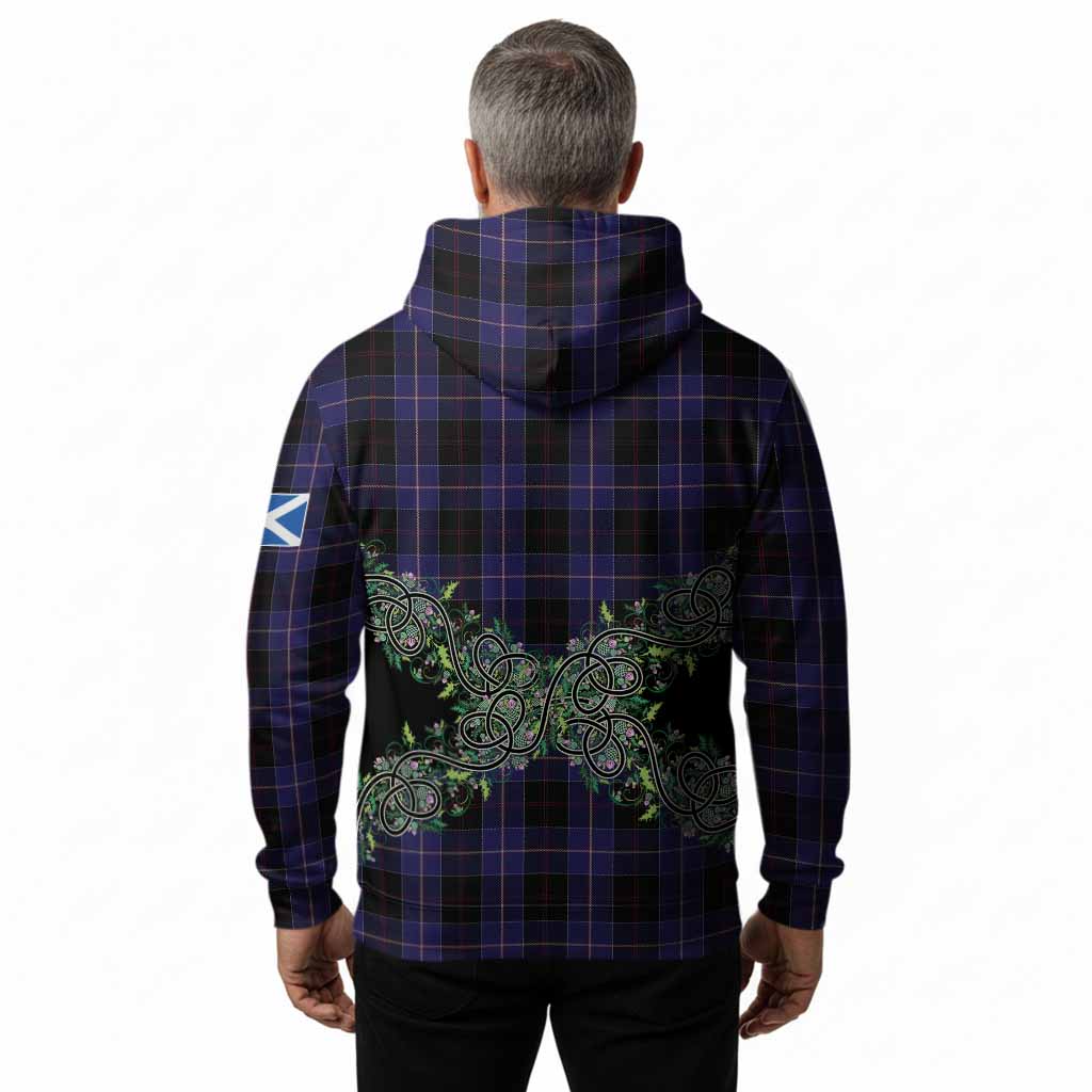 Dunlop Tartan Hoodie Thistle Scottish Spirit