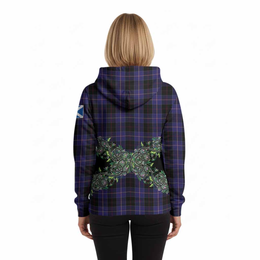 Dunlop Tartan Hoodie Thistle Scottish Spirit