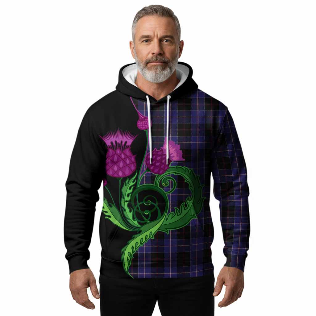 Dunlop Tartan Hoodie Traditional Scottish Thistle