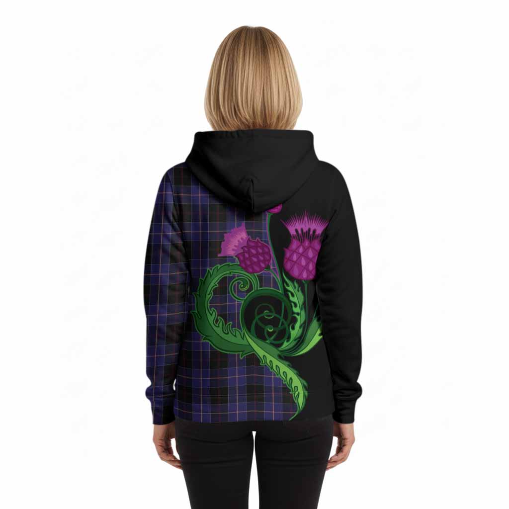 Dunlop Tartan Hoodie Traditional Scottish Thistle