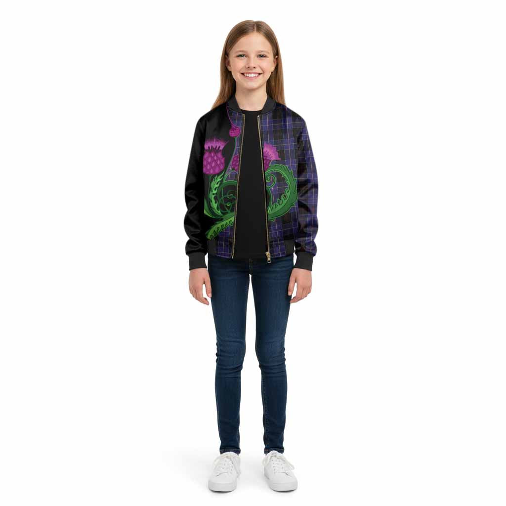 Dunlop Tartan Kid Bomber Jacket Traditional Scottish Thistle