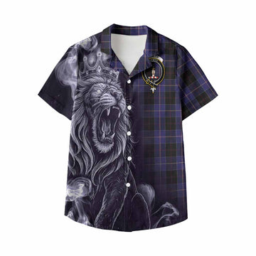 Dunlop Tartan Kid Hawaiian Shirt Roaring Lion Heritage