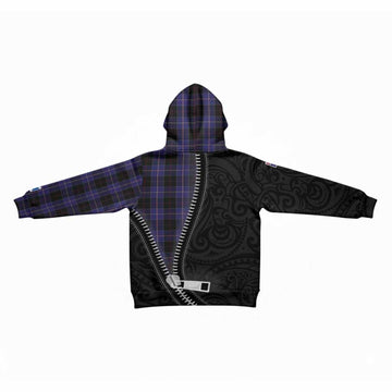Dunlop Tartan Kid Hoodie New Zealand Pattern Unique Zipper Stylized
