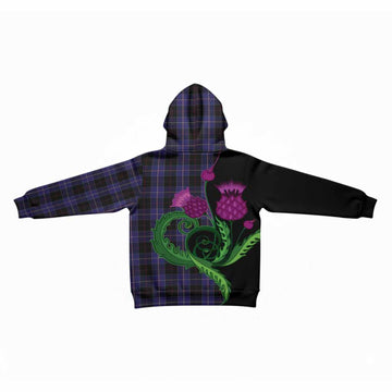 Dunlop Tartan Kid Hoodie Traditional Scottish Thistle