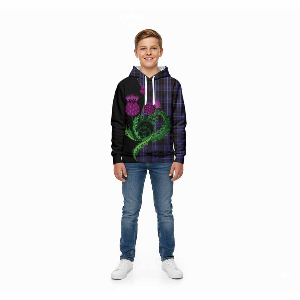 Dunlop Tartan Kid Hoodie Traditional Scottish Thistle