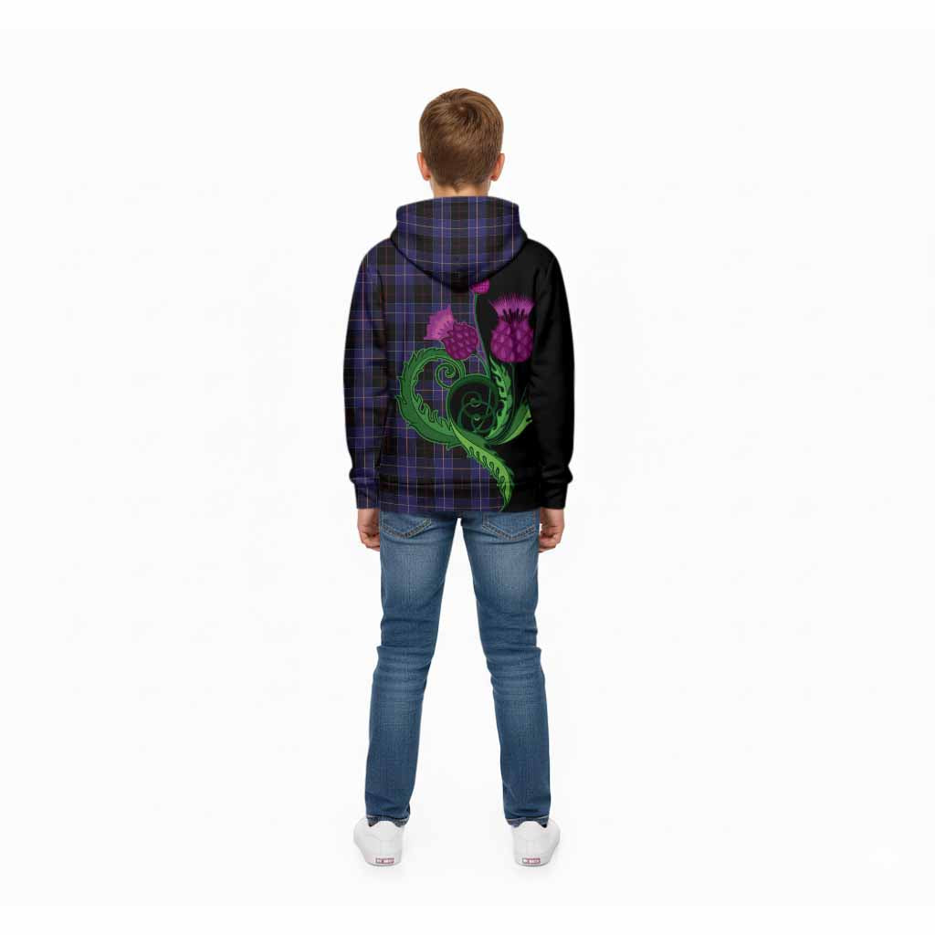 Dunlop Tartan Kid Hoodie Traditional Scottish Thistle