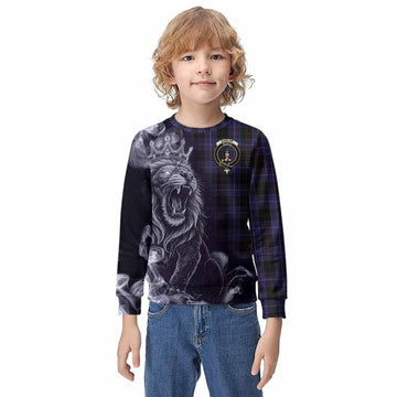 Dunlop Tartan Kid Knitted Sweatshirt Roaring Lion Heritage
