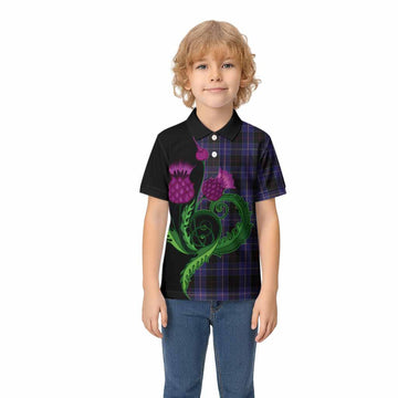 Dunlop Tartan Kid Polo Shirt Traditional Scottish Thistle