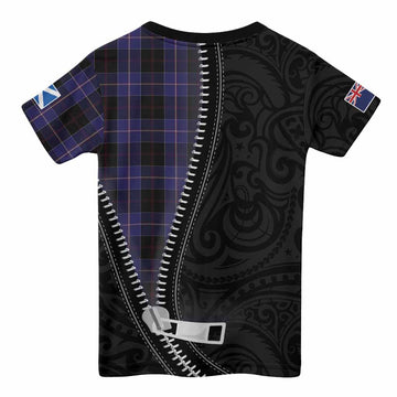 Dunlop Tartan Kid T-shirt New Zealand Pattern Unique Zipper Stylized