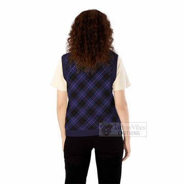 Dunlop Tartan  Knitted V-Neck Vest Cross Style