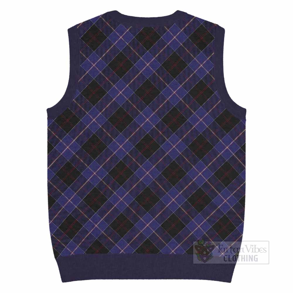 Dunlop Tartan  Knitted V-Neck Vest Cross Style