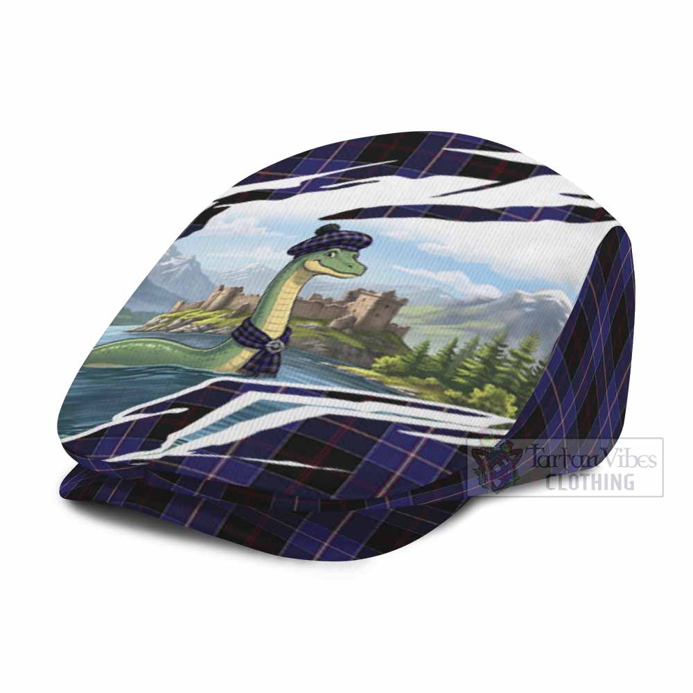 Dunlop Tartan Loch Ness Monster Scottish Heritage Art Flat Cap, Jeff Cap