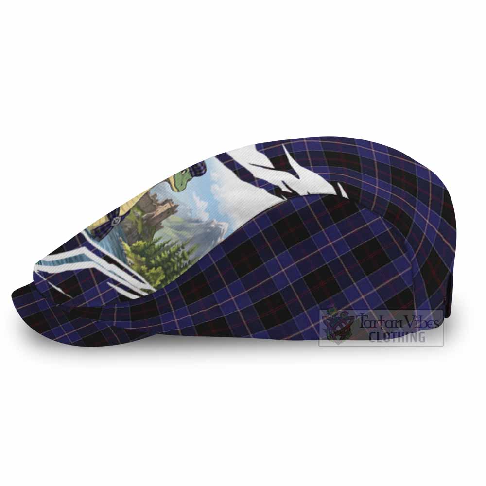 Dunlop Tartan Loch Ness Monster Scottish Heritage Art Flat Cap, Jeff Cap