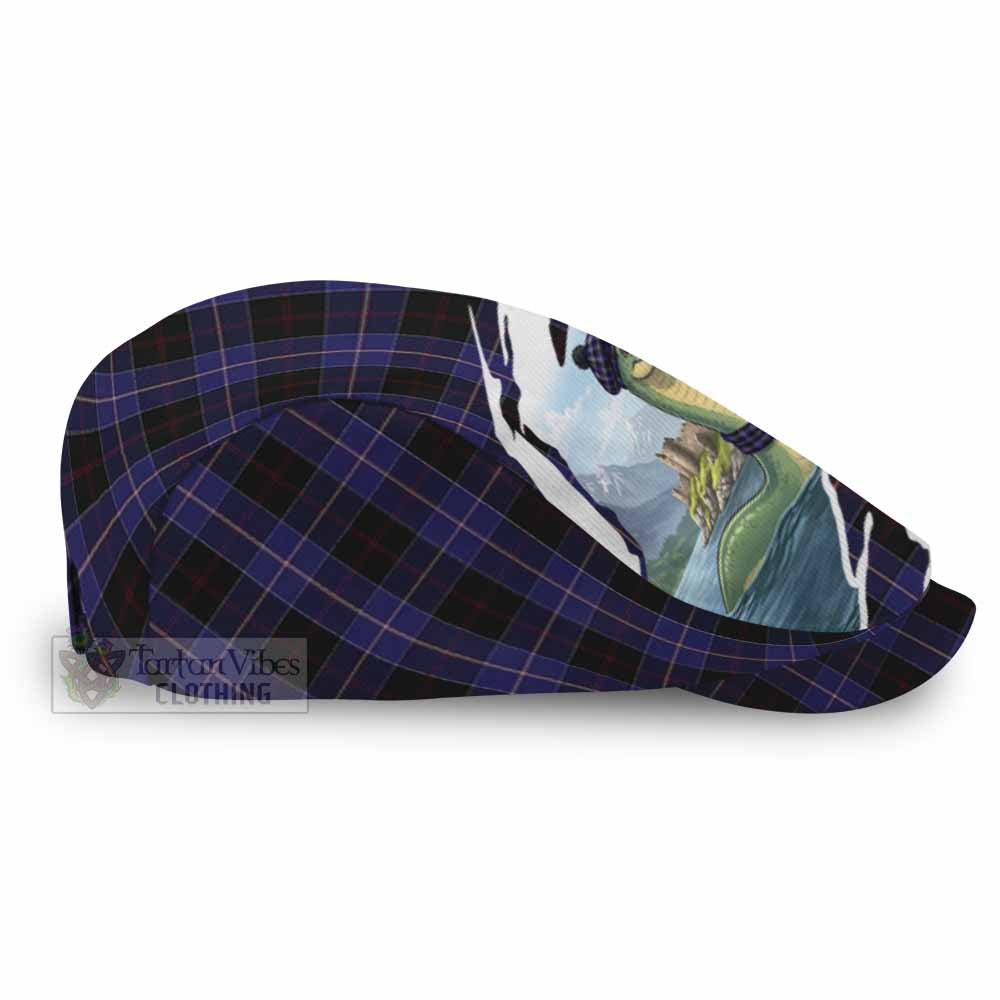 Dunlop Tartan Loch Ness Monster Scottish Heritage Art Flat Cap, Jeff Cap