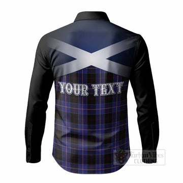 Dunlop Tartan Long Sleeve Button Shirts Alba Gu Brath Unicorn Crest
