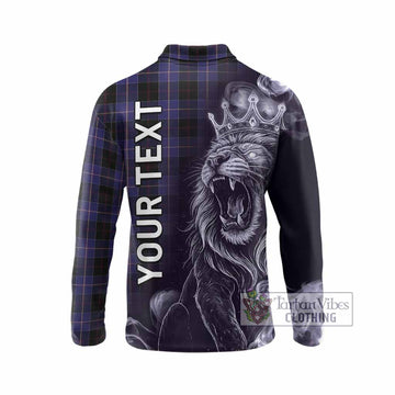 Dunlop Tartan Long Sleeve Polo Shirt Roaring Lion Heritage