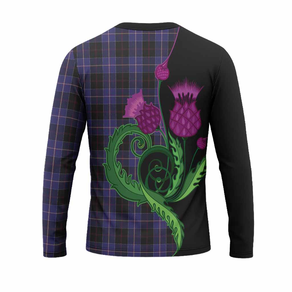 Dunlop Tartan Long Sleeve T-Shirt Traditional Scottish Thistle