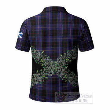 Dunlop Tartan Polo Shirt Thistle Scottish Spirit