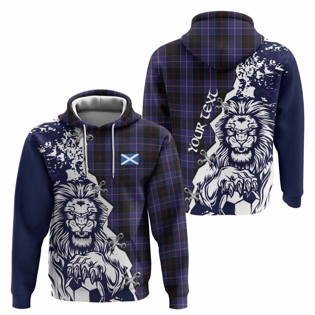 Dunlop Tartan Scottish Hoodie Angry Lion With Soccer Ball Style