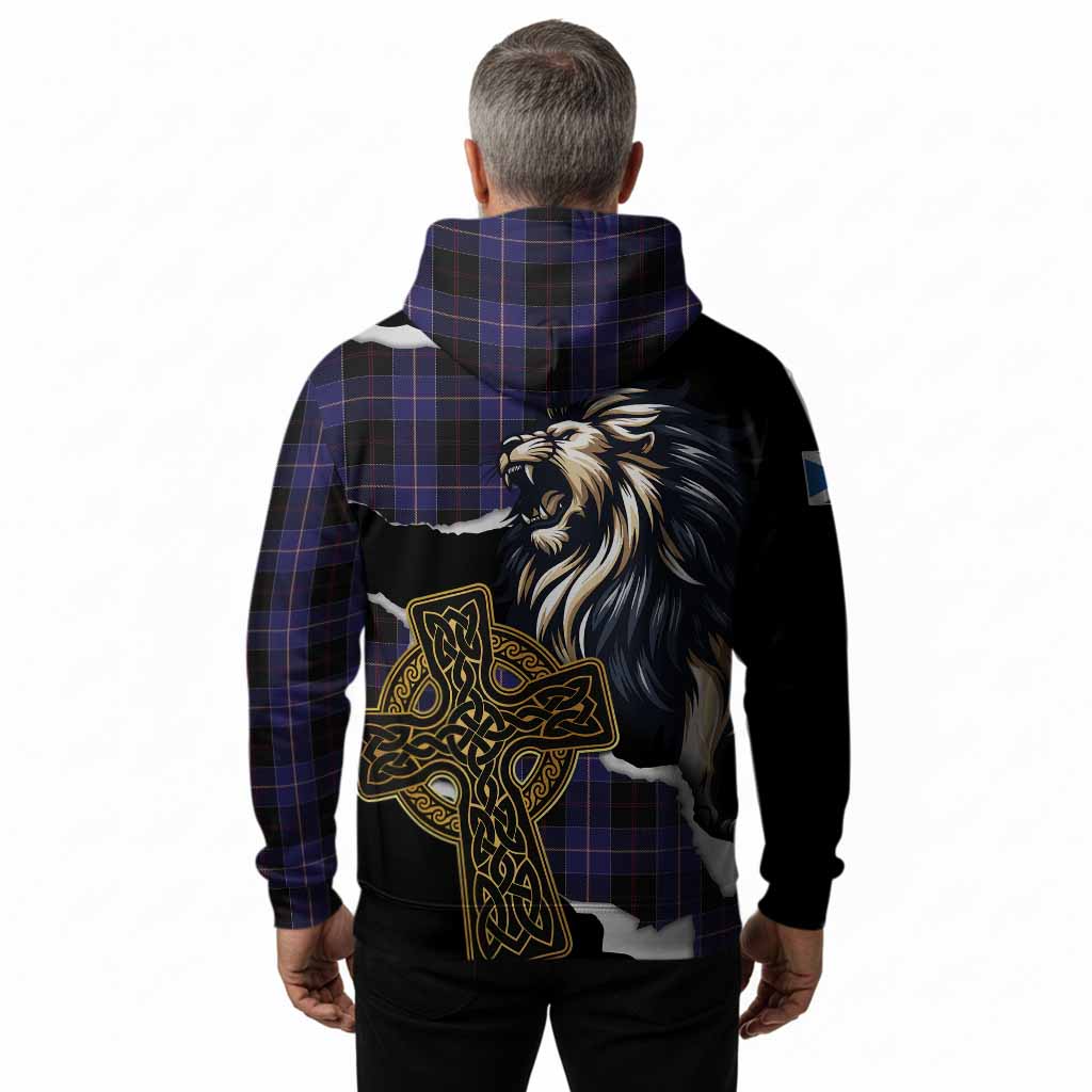 Dunlop Tartan Scottish Hoodie Lion Celtic Heritage
