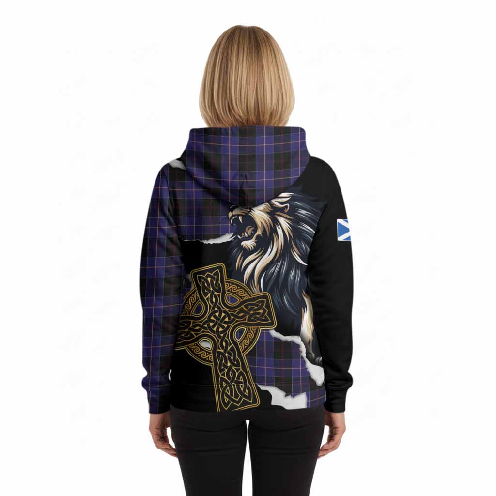 Dunlop Tartan Scottish Hoodie Lion Celtic Heritage