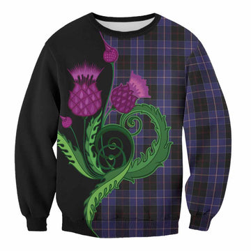 Dunlop Tartan Sweatshirt Traditional Scottish Thistle