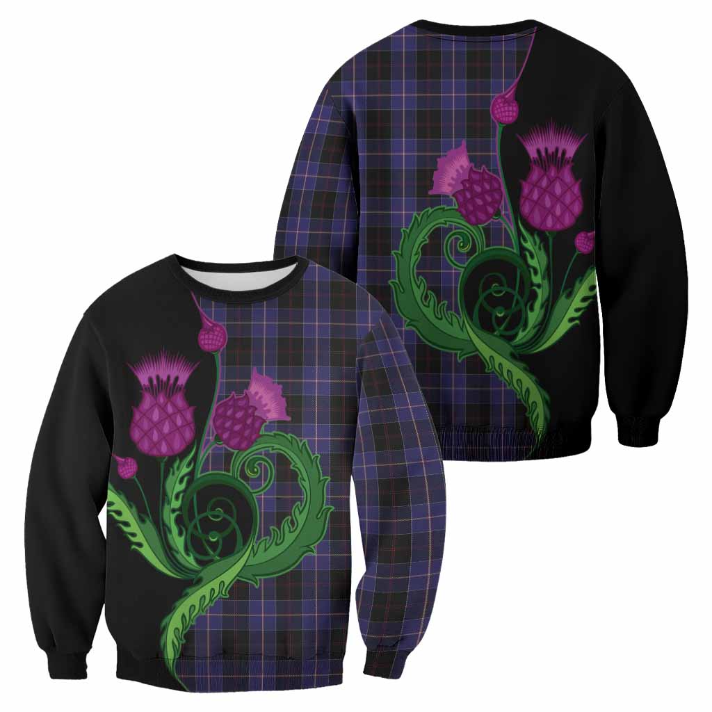 Dunlop Tartan Sweatshirt Traditional Scottish Thistle