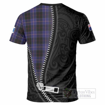 Dunlop Tartan T-Shirt New Zealand Pattern Unique Zipper Stylized