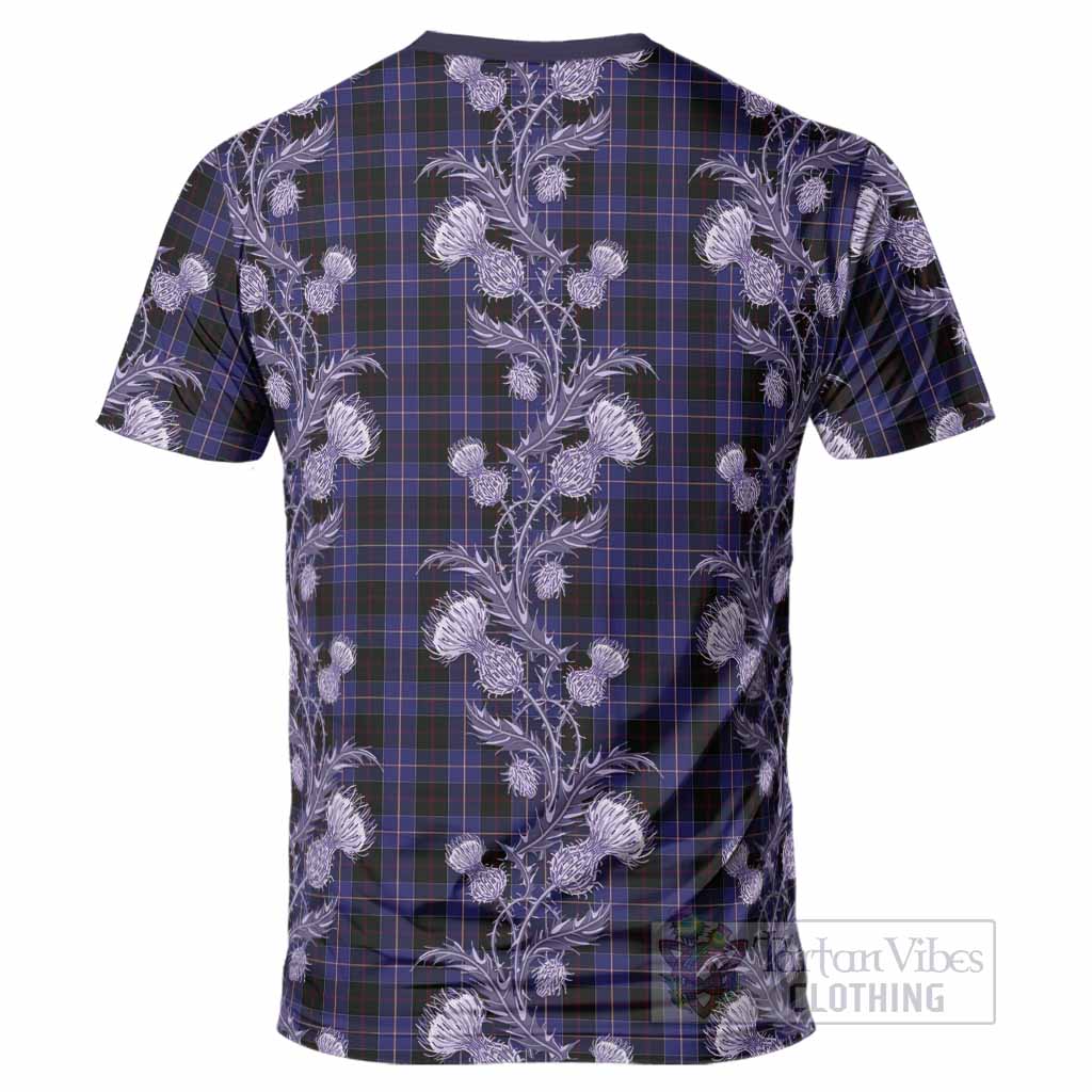 Dunlop Tartan T-Shirt Seamless Scottish Thistle Flowers