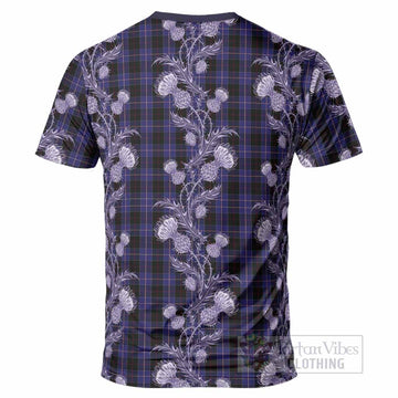 Dunlop Tartan T-Shirt Seamless Scottish Thistle Flowers