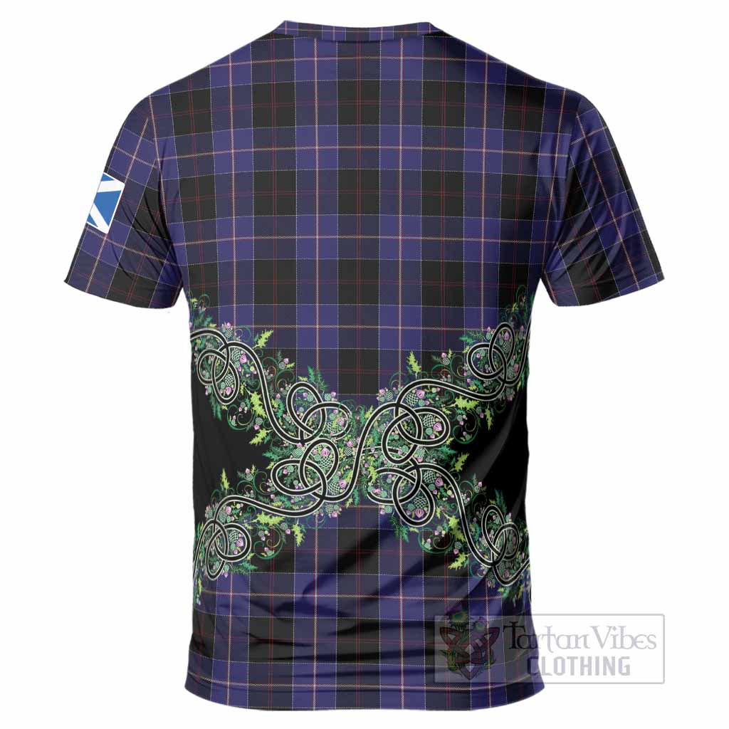 Dunlop Tartan T-Shirt Thistle Scottish Spirit