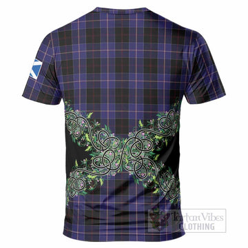 Dunlop Tartan T-Shirt Thistle Scottish Spirit