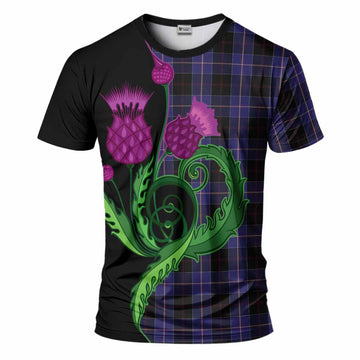 Dunlop Tartan T-Shirt Traditional Scottish Thistle