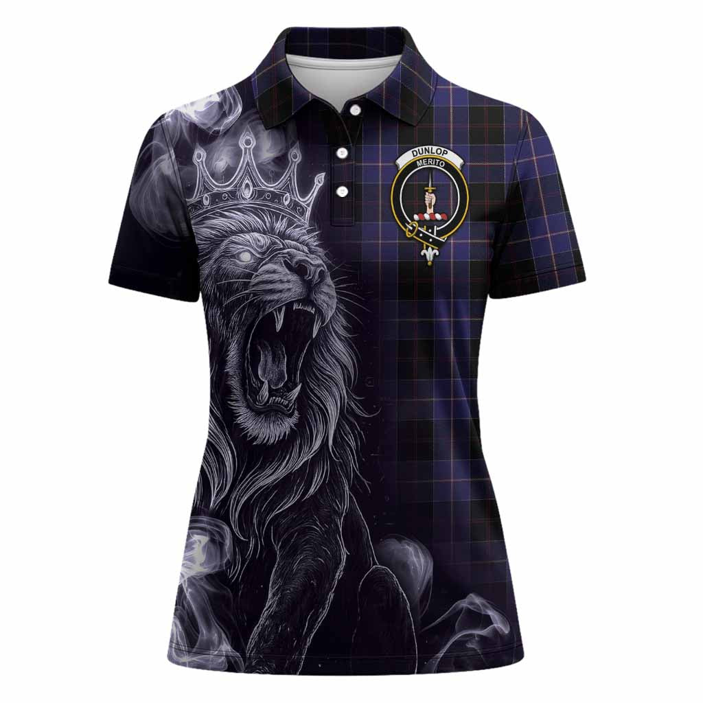 Dunlop Tartan Women Polo Shirt Roaring Lion Heritage