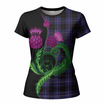 Dunlop Tartan Women T shirt Traditional Scottish Thistle
